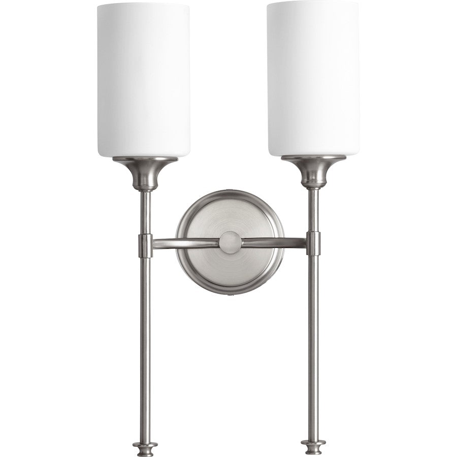 Quorum Celeste 2 Light 10.75' Wall Mount, Satin Nickel