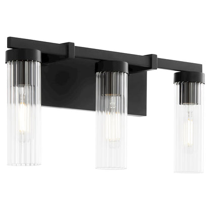 3 Light Bathroom Vanity Light, Matte Black