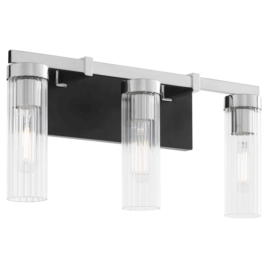 3 Light Vanity, Matte Black