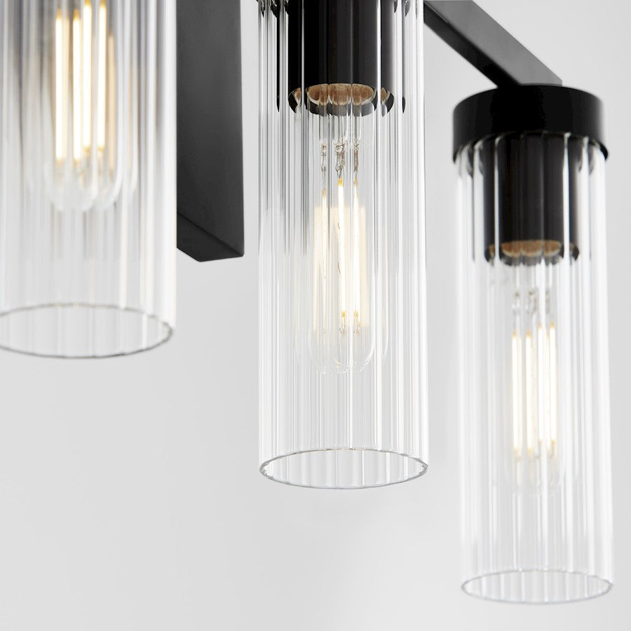 5 Light Bathroom Vanity Light, Matte Black