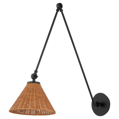 1 Light Large Wicker Wall Sconce