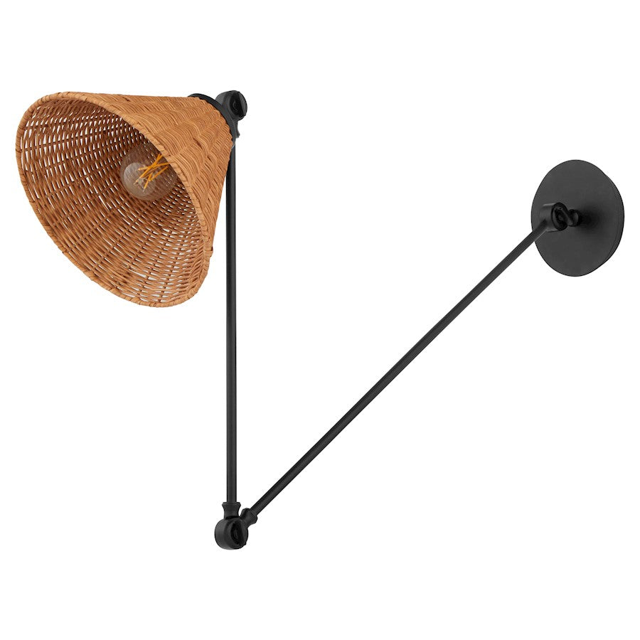 1 Light Large Wicker Wall Sconce