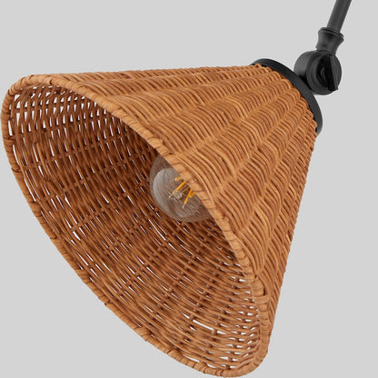 1 Light Large Wicker Wall Sconce