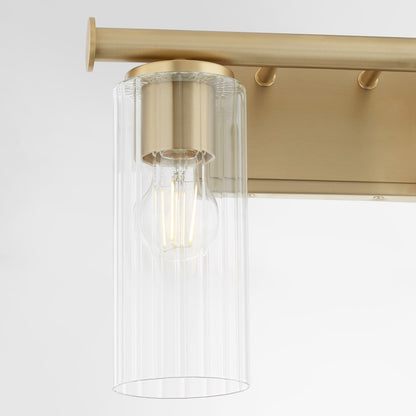 2 Light Bathroom Vanity Light, Aged Brass