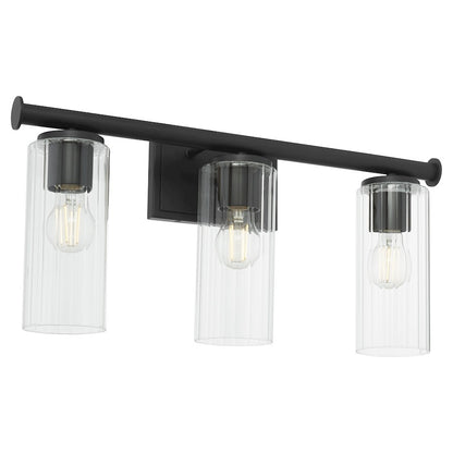 3 Light Bathroom Vanity Light, Matte Black