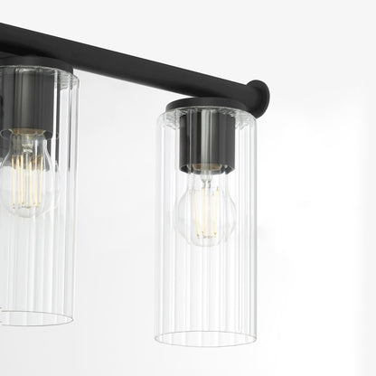 3 Light Bathroom Vanity Light, Matte Black