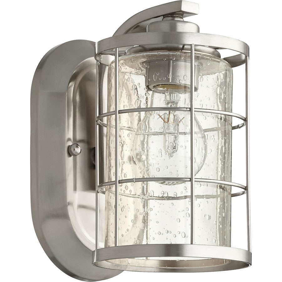 Quorum Ellis 1 Light 5' Wall Mount, Satin Nickel