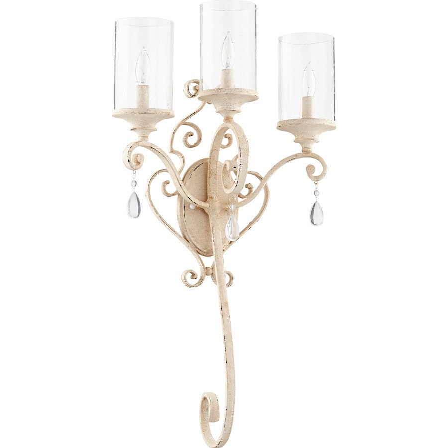 Quorum San Miguel 3 Light 16' Wall Mount, Persian White