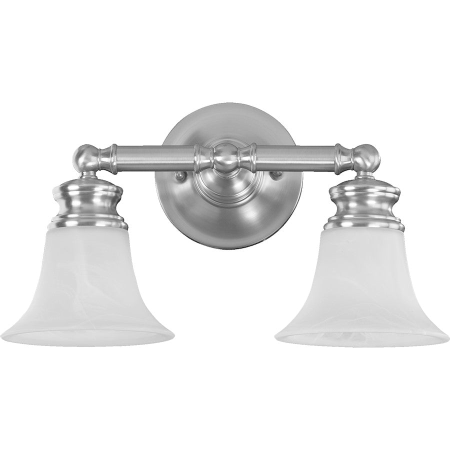 Quorum Madison 2 Light Wall Mount, Satin Nickel