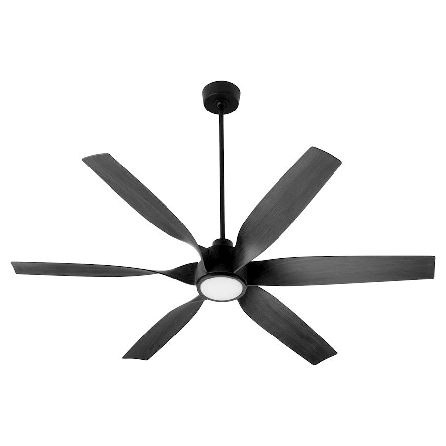 Quorum Kimbo 60" 6 Blade Patio Fan, Matte Black
