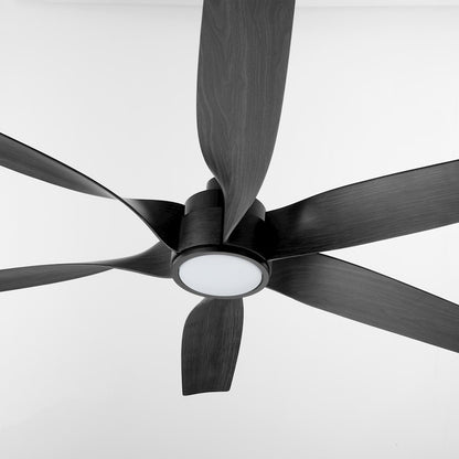 Quorum Kimbo 60" 6 Blade Patio Fan, Matte Black