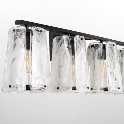 4 Light Bathroom Vanity Light, Matte Black