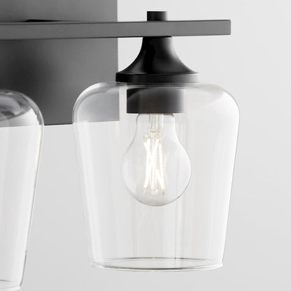 2 Light Bathroom Vanity Light, Matte Black