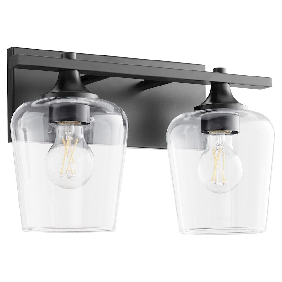 2 Light Bathroom Vanity Light, Matte Black