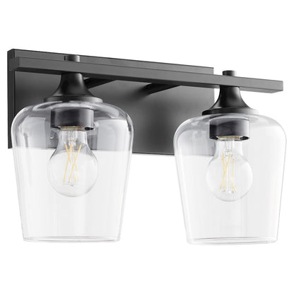 2 Light Bathroom Vanity Light, Matte Black
