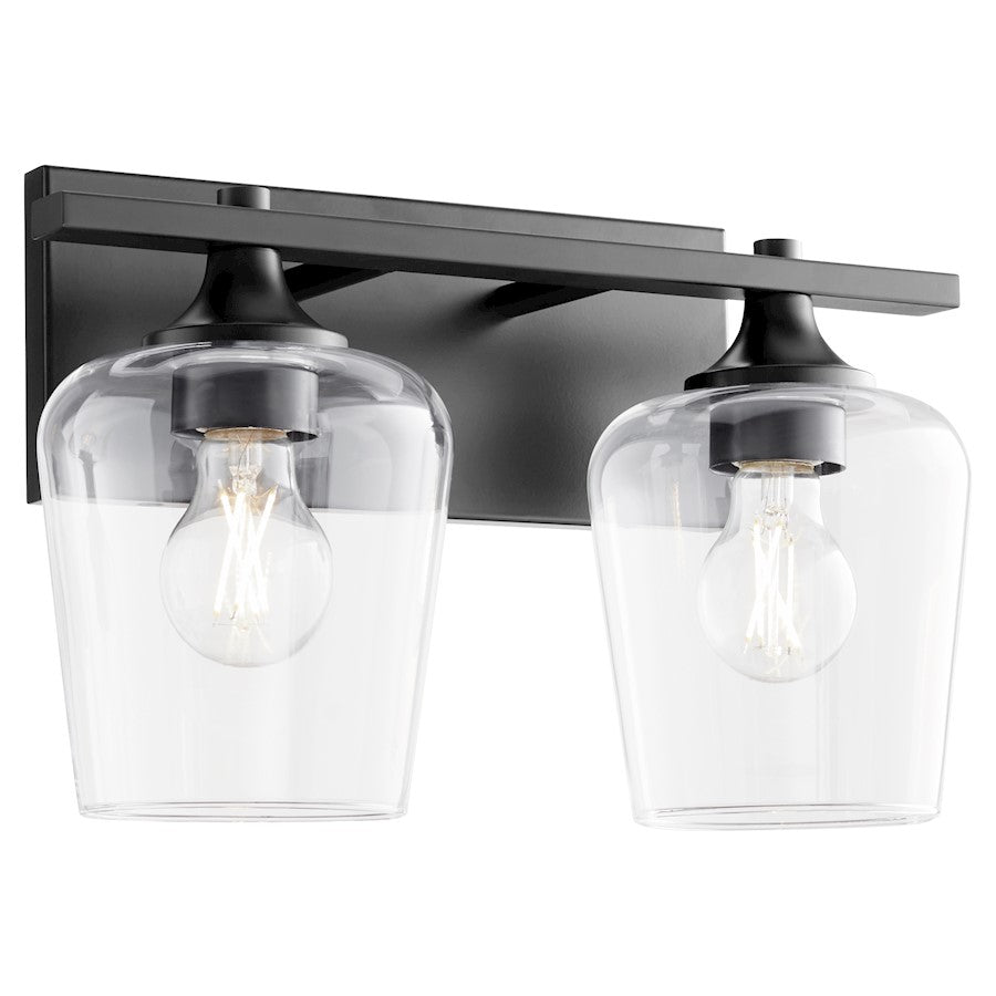 2 Light Bathroom Vanity Light, Matte Black