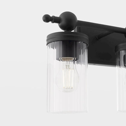 3 Light Bathroom Vanity Light, Matte Black