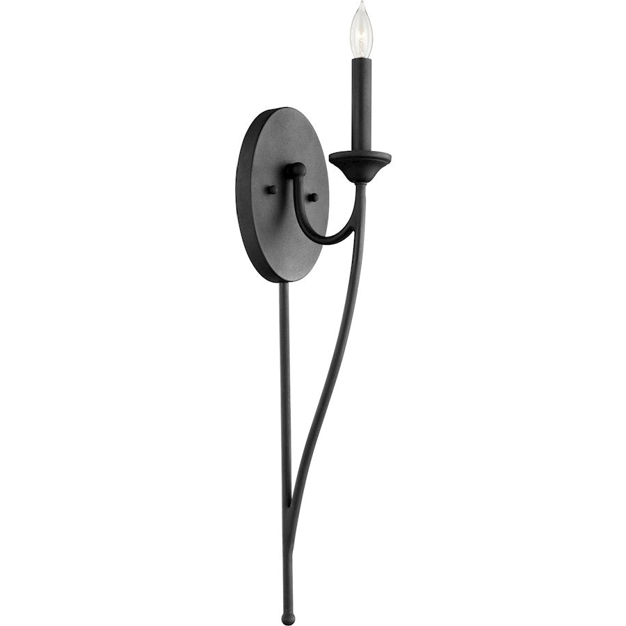 Quorum Brooks 1 Light Wall Mount, Noir