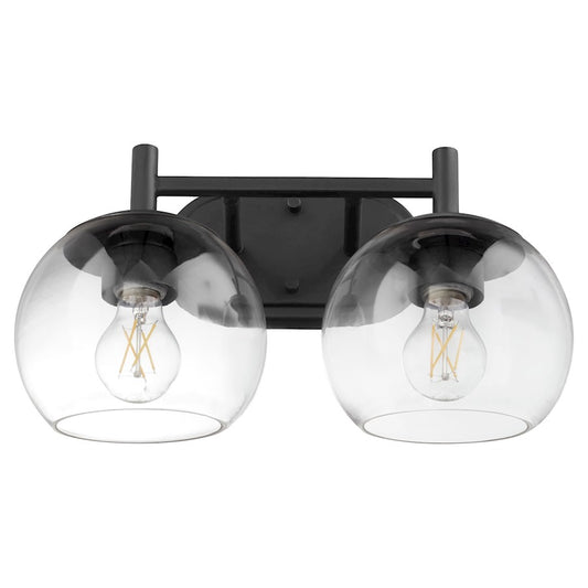 2 Light Bathroom Vanity Light, Matte Black