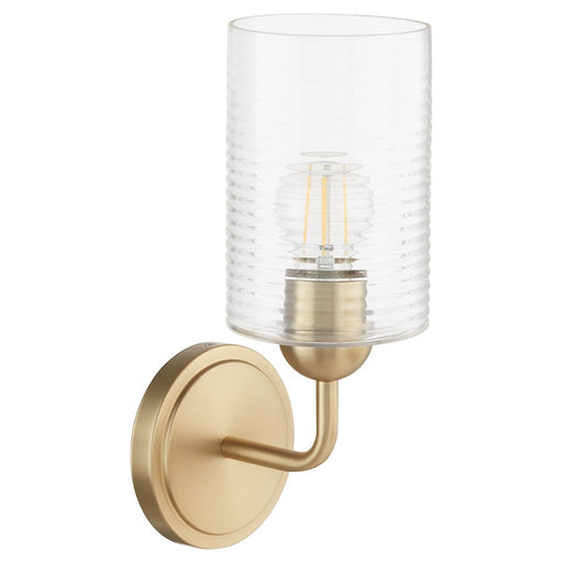 Quorum Charlotte 1Lt Wall Mount, Aged Brass/Clear - 598-1-80