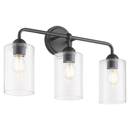 3 Light Bathroom Vanity Light, Matte Black