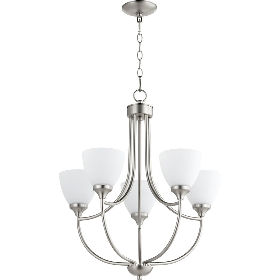 Quorum Enclave 5 Light 24' Chandelier, Satin Nickel