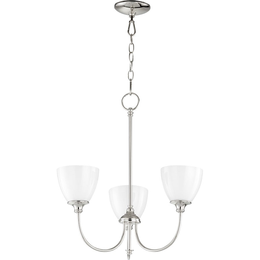 Quorum Celeste 3 Light 21' Chandelier, Polished Nickel