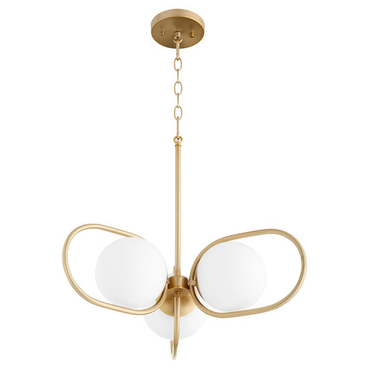Belmont Chandelier, Aged Brass