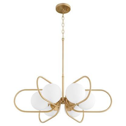 Belmont Chandelier, Aged Brass