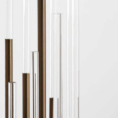 12 Light Chandelier, Dark Brass