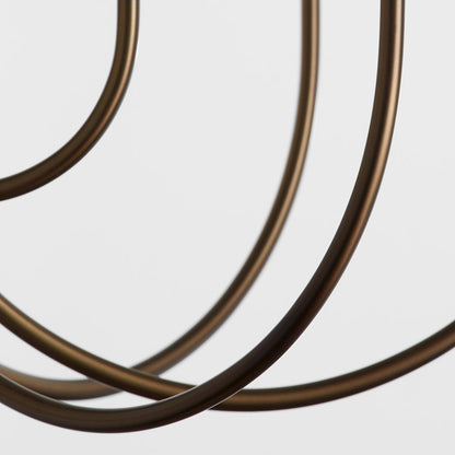 12 Light Chandelier, Dark Brass