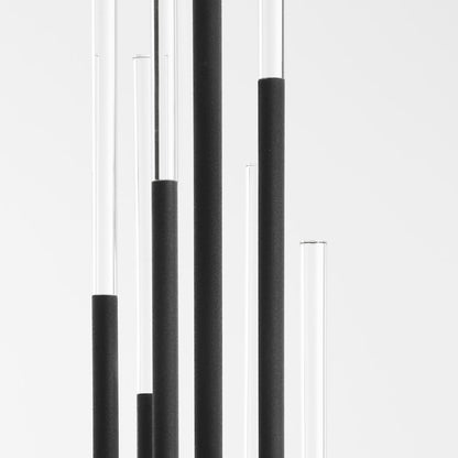 6 Light Chandelier, Textured Black
