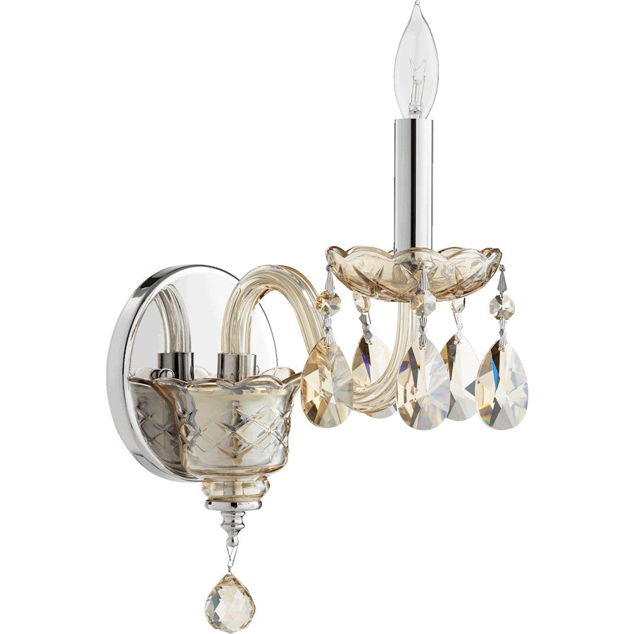 Quorum Bohemian Katerina 1 Light Wall Mount, Chrome