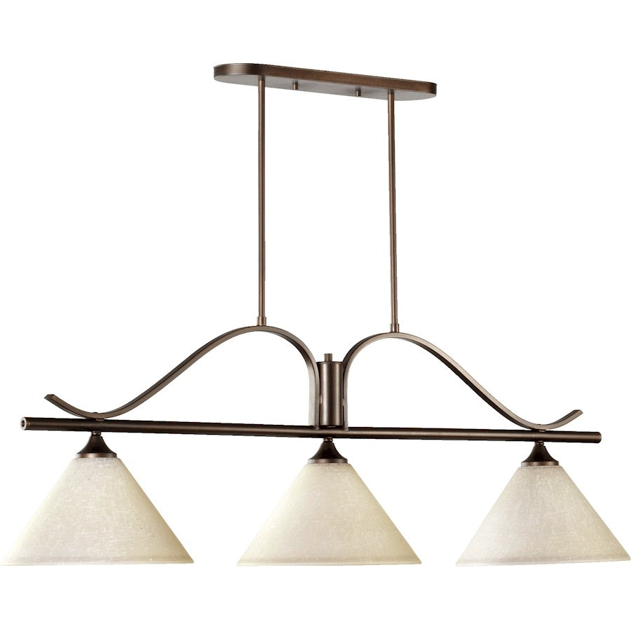 Quorum Winslet Ii 3 Light Island Light, Oiled Bronze