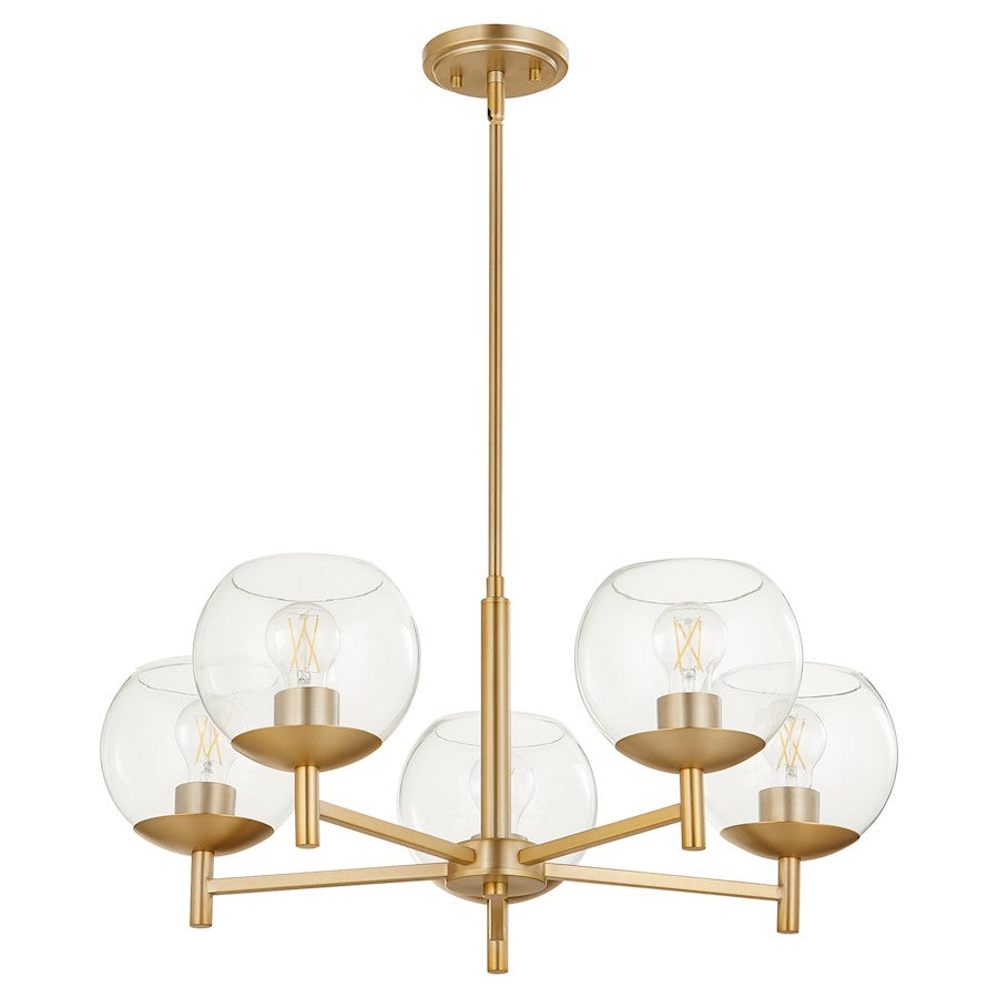 Lyon Chandelier, Aged Brass
