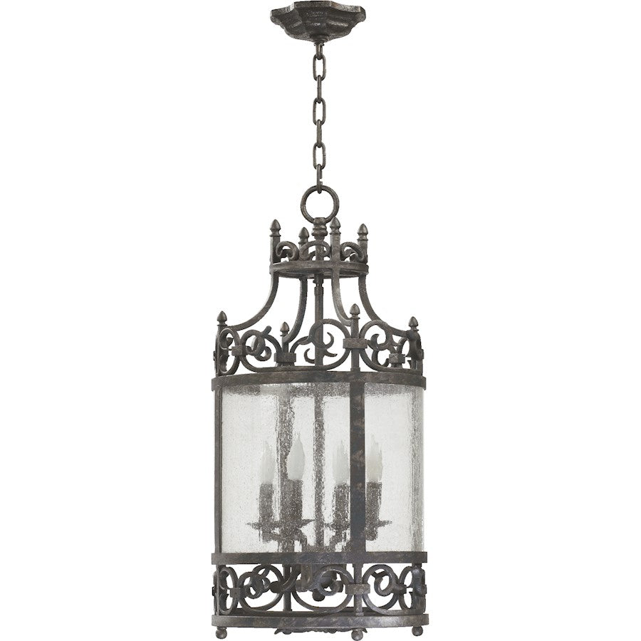 Quorum Lorenco 4 Light Entry Light, Spanish Silver