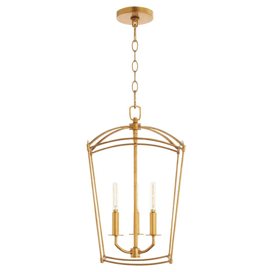 Quorum Mantle 3Lt Entry Light, Gold Leaf - 6812-3-74