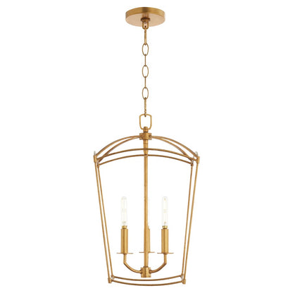 3 Light Entry Light, Gold Leaf