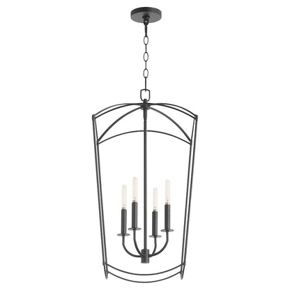 Quorum Mantle 4Lt Entry Light, Matte Black - 6812-4-59