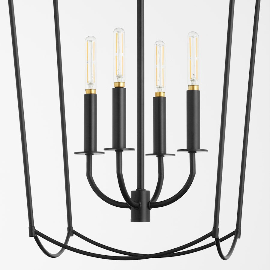 4 Light Entry Light, Matte Black