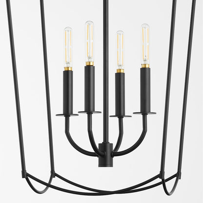 4 Light Entry Light, Matte Black