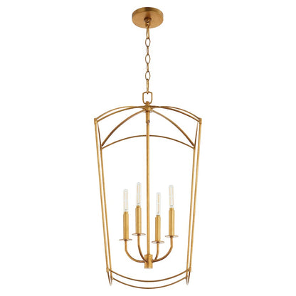 Quorum Mantle 4Lt Entry Light, Gold Leaf - 6812-4-74
