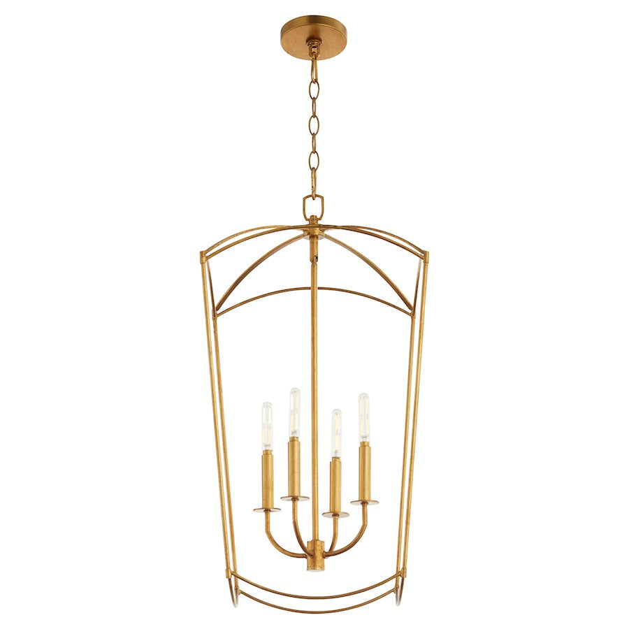 4 Light Entry Light, Gold Leaf
