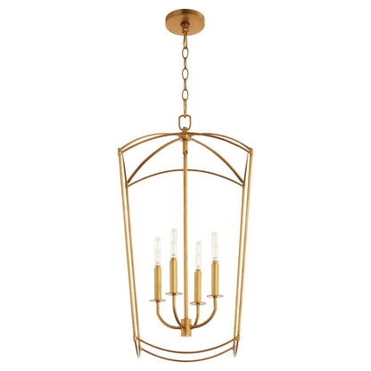 4 Light Entry Light, Gold Leaf