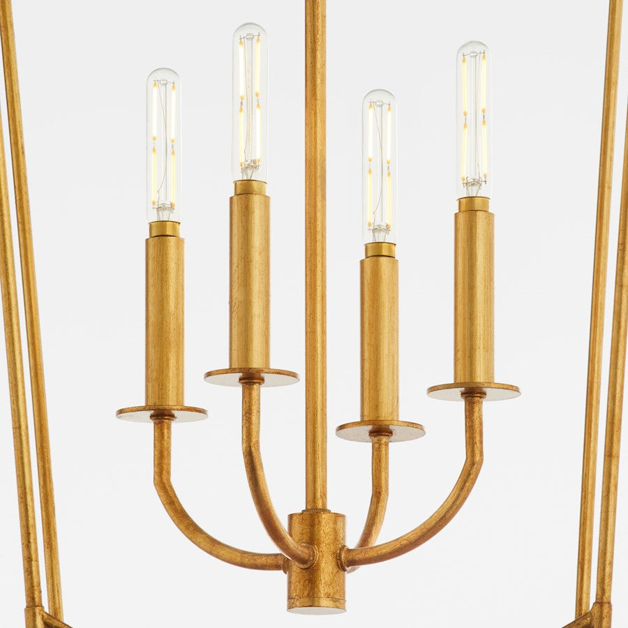 4 Light Entry Light, Gold Leaf