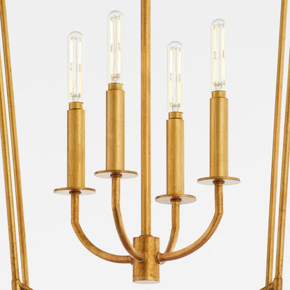 4 Light Entry Light, Gold Leaf
