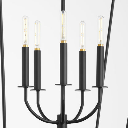 5 Light Entry Light, Matte Black