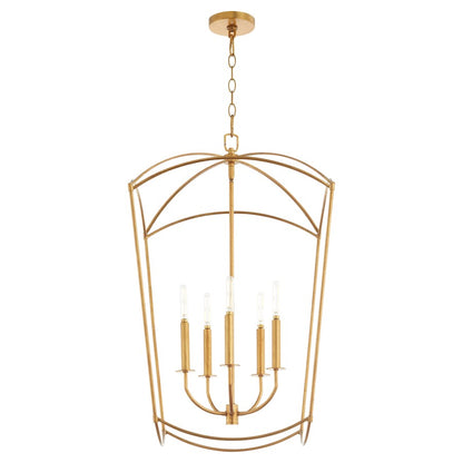 5 Light Entry Light, Gold Leaf