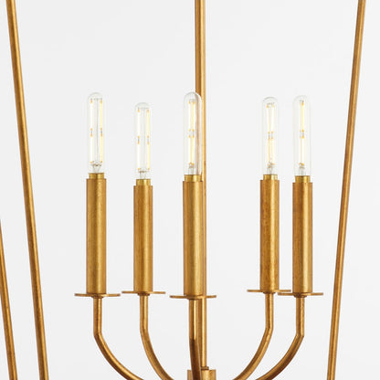 5 Light Entry Light, Gold Leaf