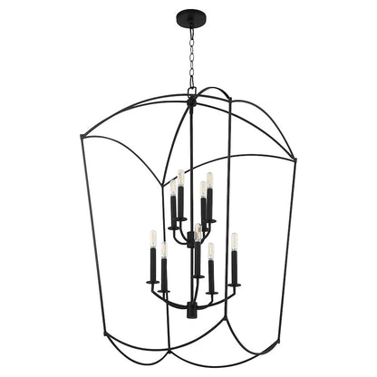 Quorum Mantle 9Lt Entry Light, Matte Black - 6812-9-59